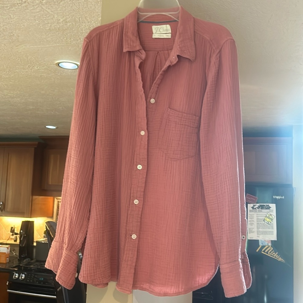 J Crew Gauze coral size 12